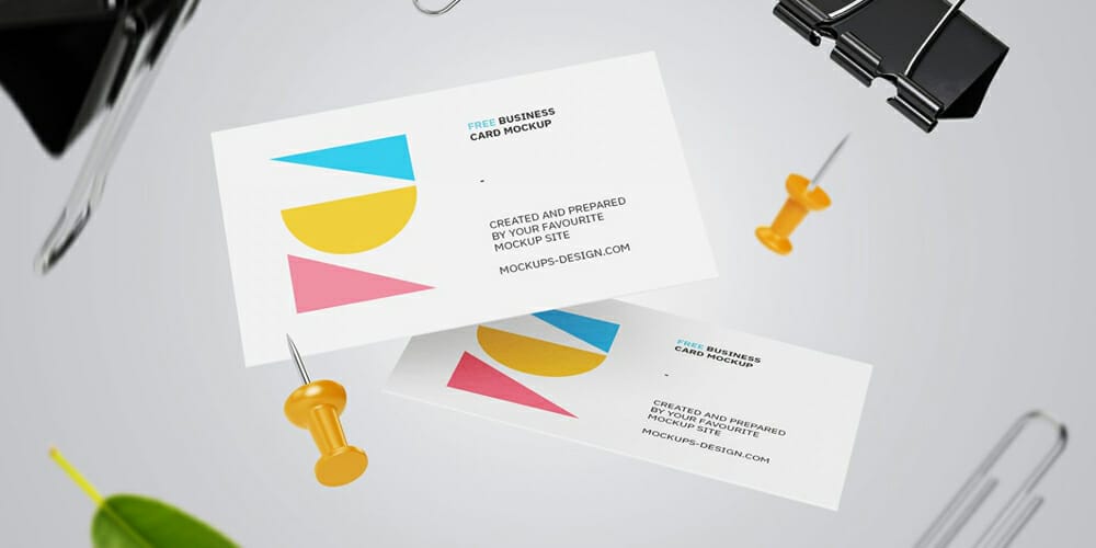 100+ Free Business Card Mockups PSD 86 Falling Business Cards Mockup