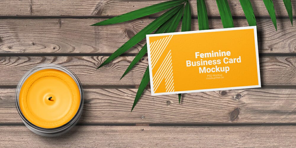 Feminine Business Card Mockup