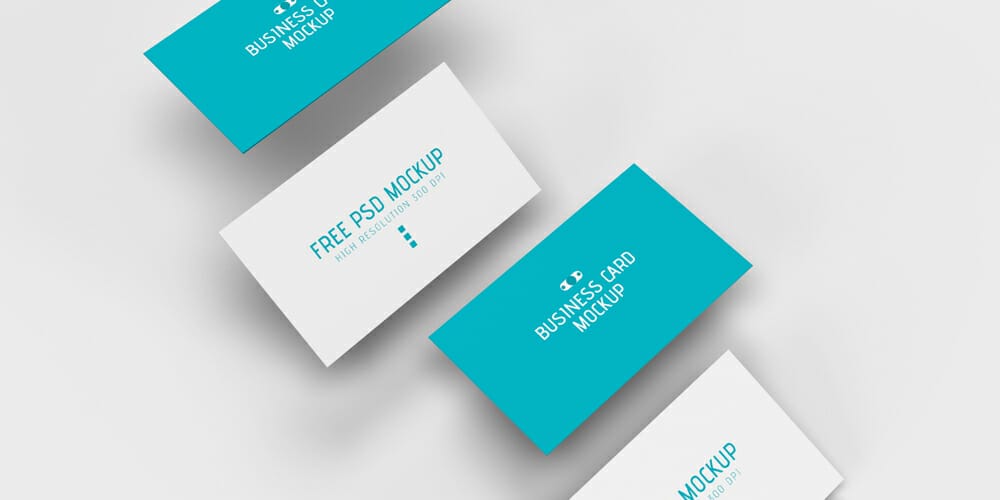 100+ Free Business Card Mockups PSD 162 Flat Minimal Business Card Mockup