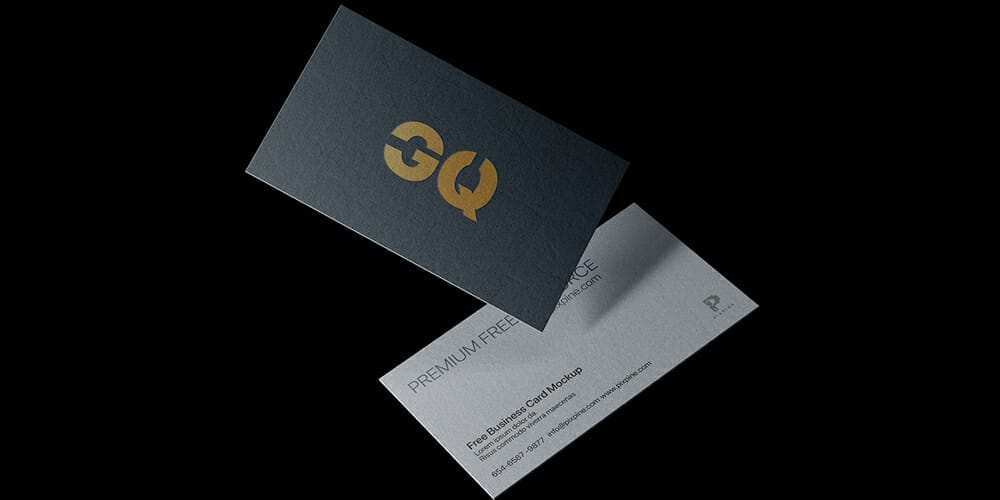 100+ Free Business Card Mockups PSD 49 Floating Business Card Mockup