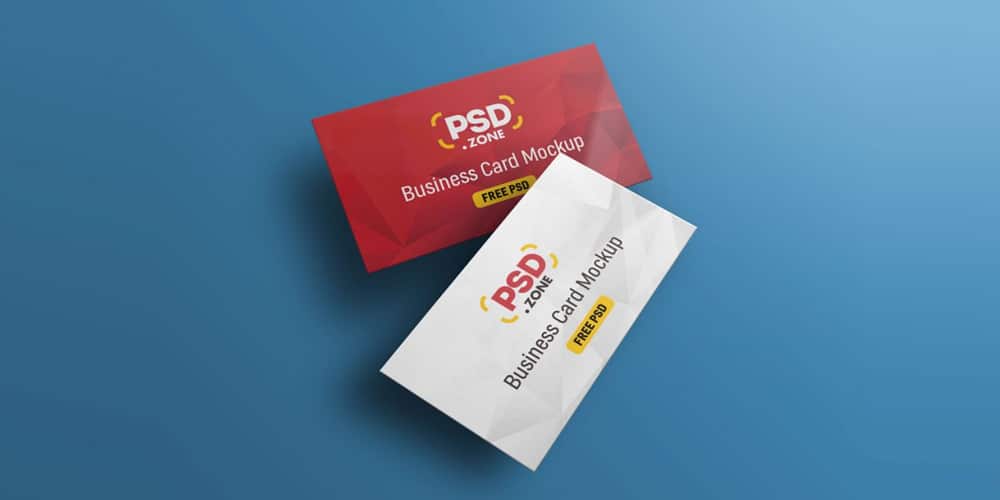 Floating Business Card Mockup Template PSD