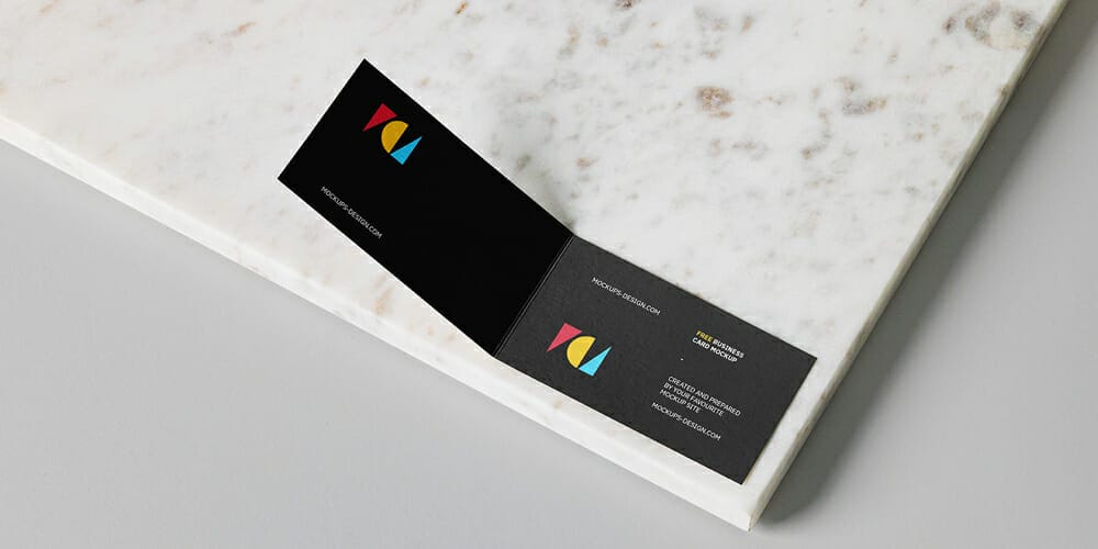 100+ Free Business Card Mockups PSD 55 Folded business card mockup