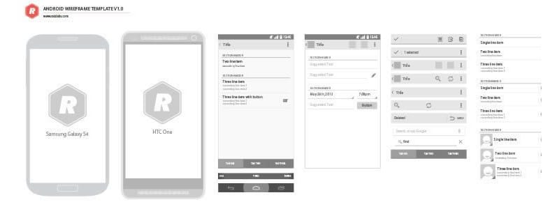 Free Android Vector Wireframing Toolkit