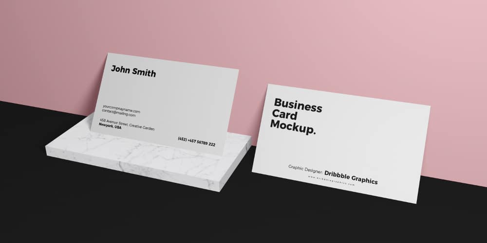 Free Business Card Brand Mockup PSD