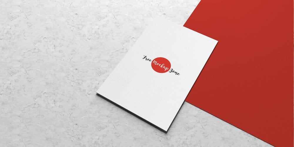 Free Business Card on Marbal Background