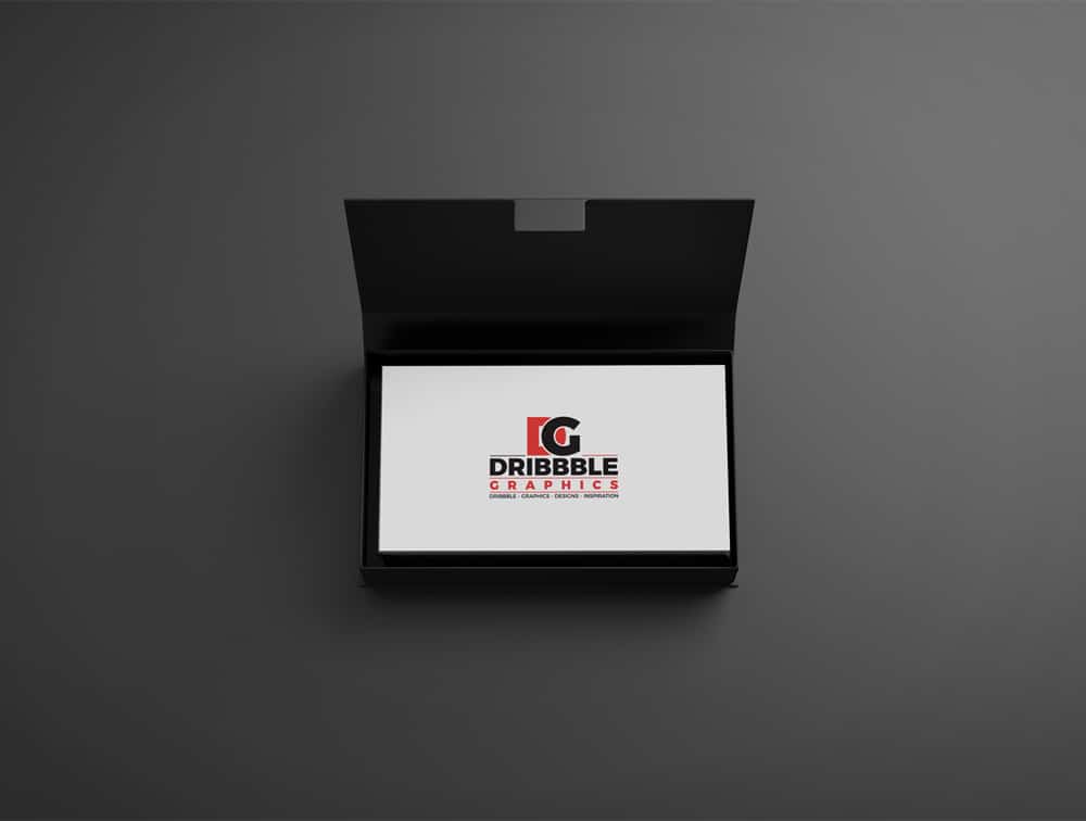 Free Business Cards in Box Mockup