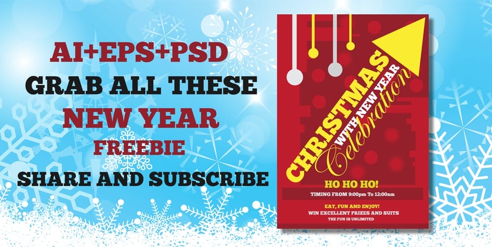 Free Christmas and New Year Flyer