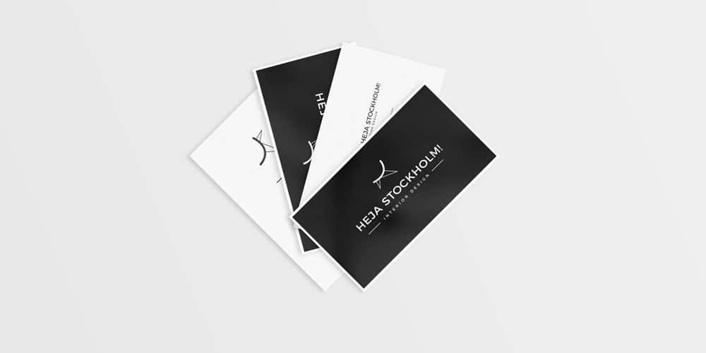 Free Clean Business Card Mockups PSD