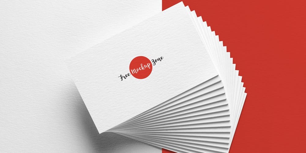 Free Elegant Business Card Mockup on Texture Background