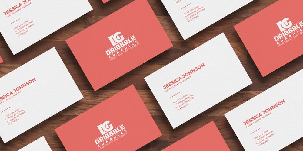 Free Isolated Business Card Mockup
