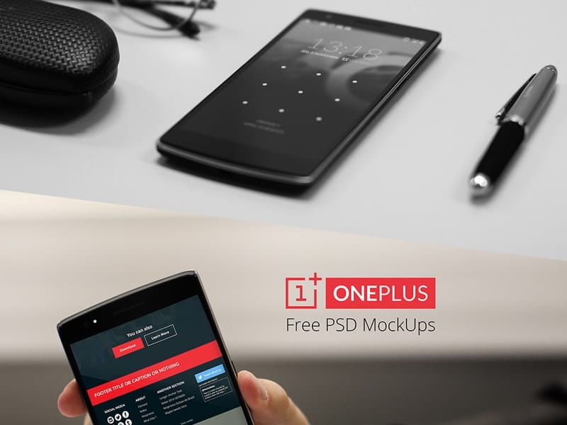 Free OnePlus One Mockups PSD