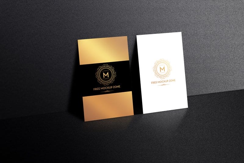 Free Standing Display Business Card Mockup