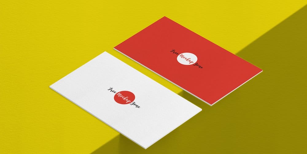 Free Texture Background Business Card Mockup