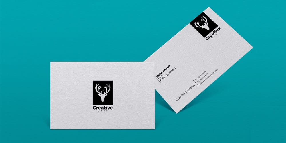 Free Textured Business Card Branding Mockup PSD