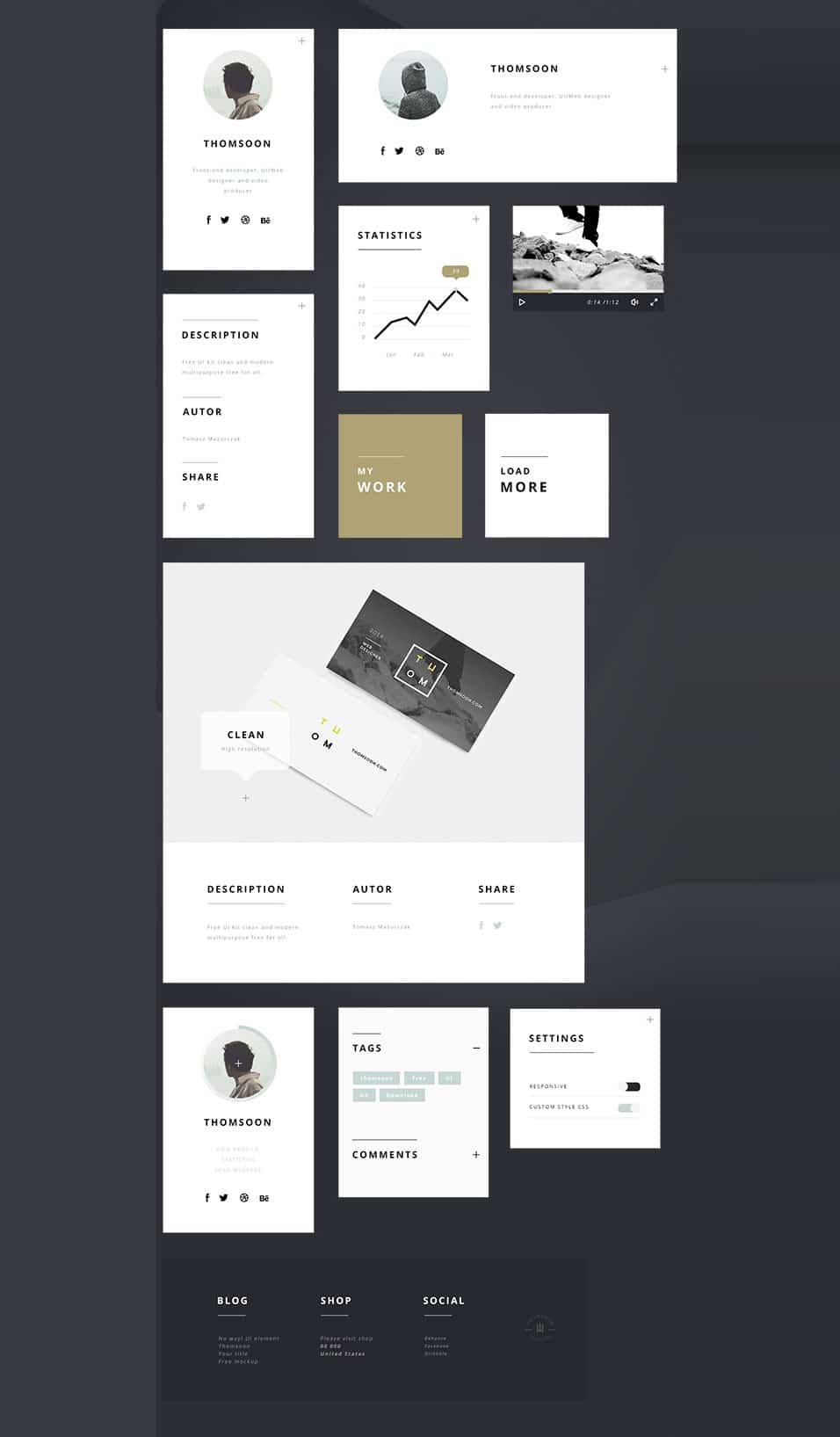 50+ Latest Free UI Kit PSD Collection - Css Author