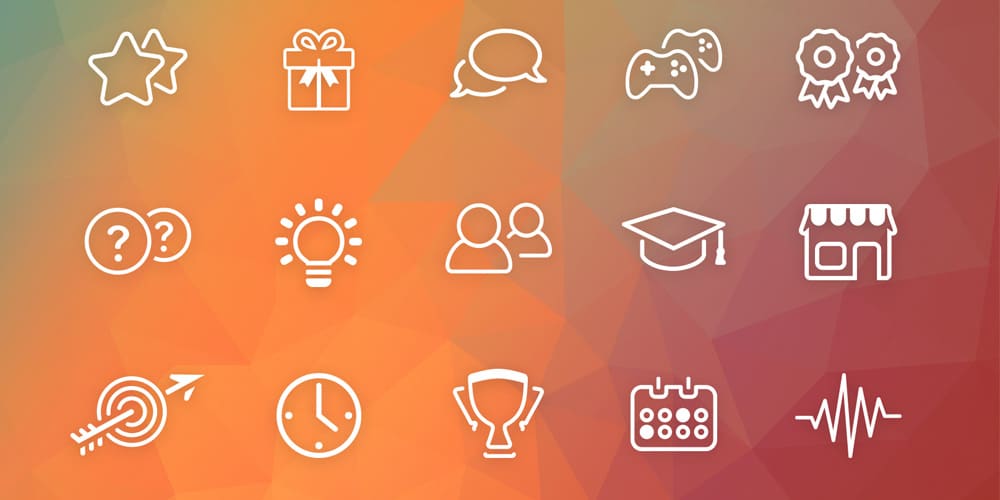 Gamification Icons PSD