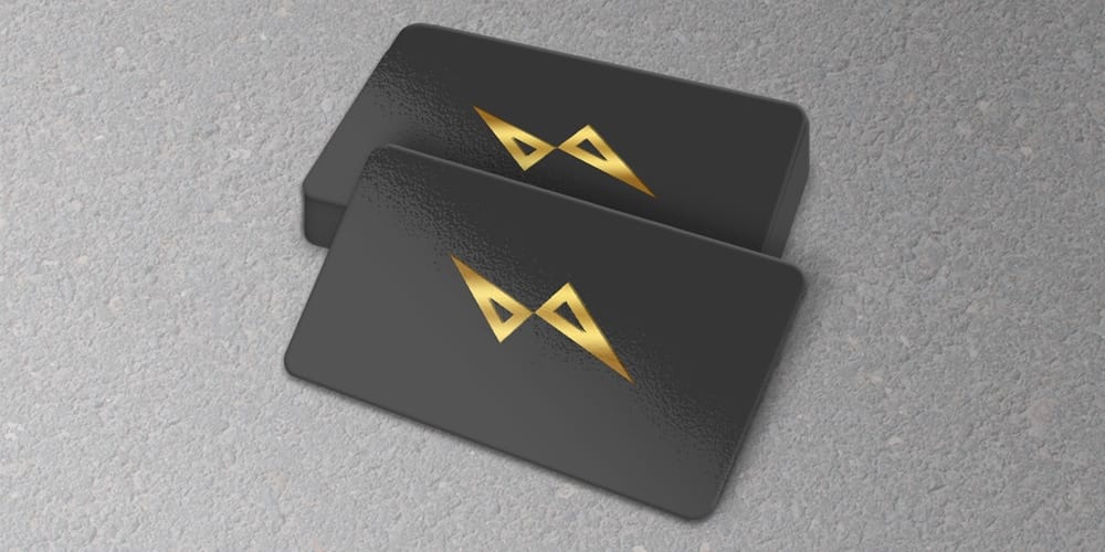 Glossy Business Card Mock-up PSD