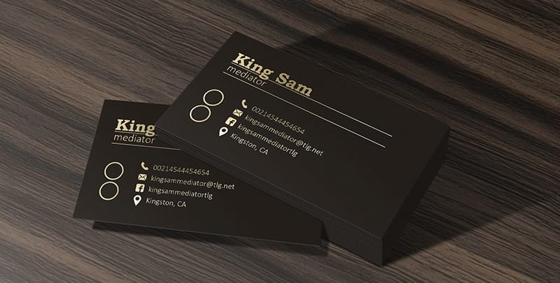 Gray Business Cards Mockup PSD