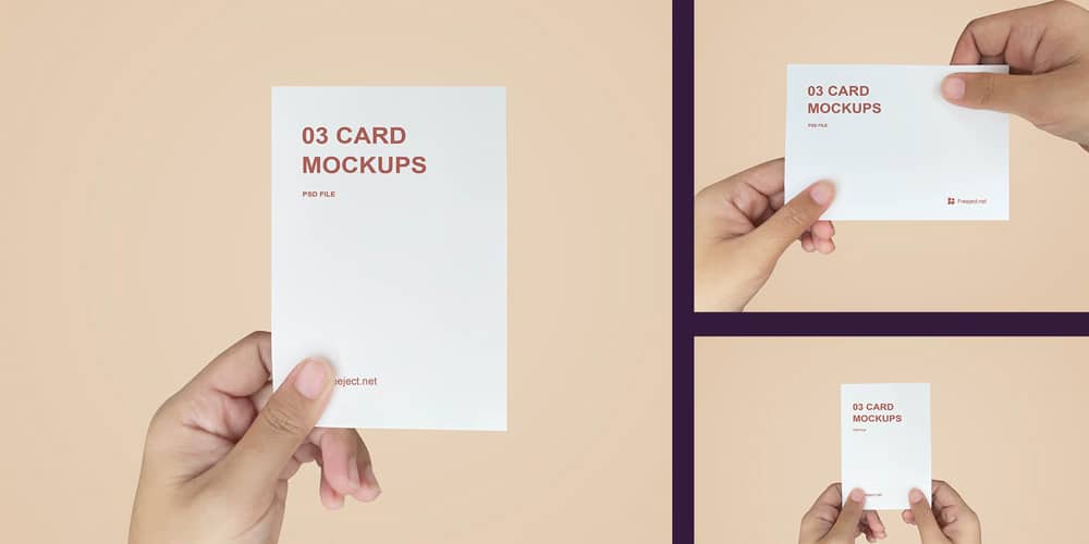 Hand Held Business Card Mockups