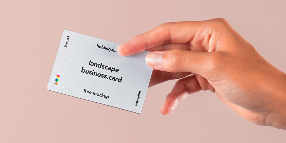 100+ Free Business Card Mockups PSD 141 Hand Holding Business Card Mockup