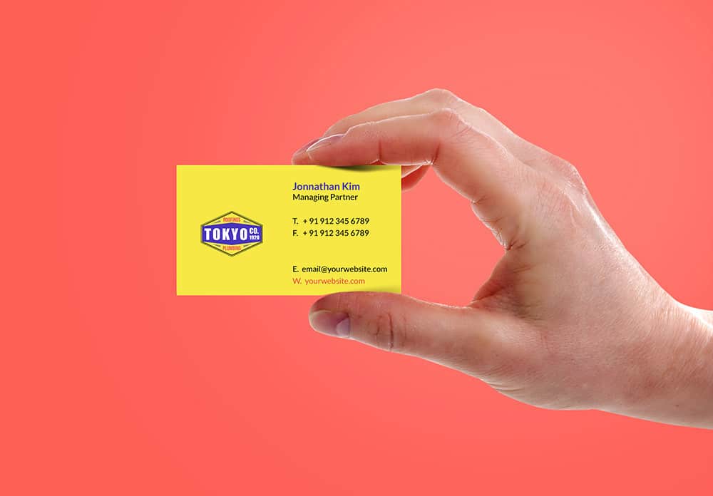 Hand Holding Business Card