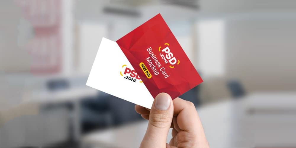 Hand holding Business Card