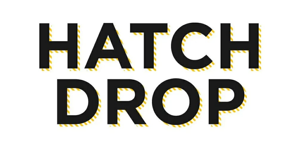 Hatch Mark Drop Shadow Text Effect