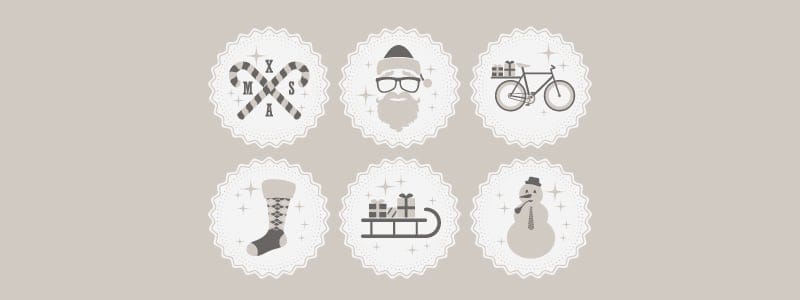 Hipster Christmas Icons