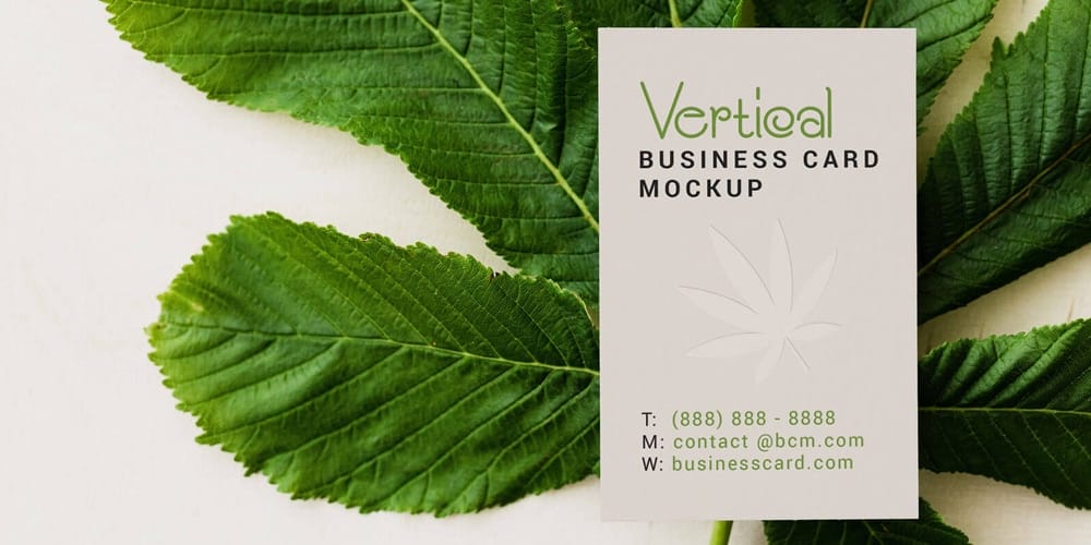 Horizontal and Vertical Business Card Mockup PSD