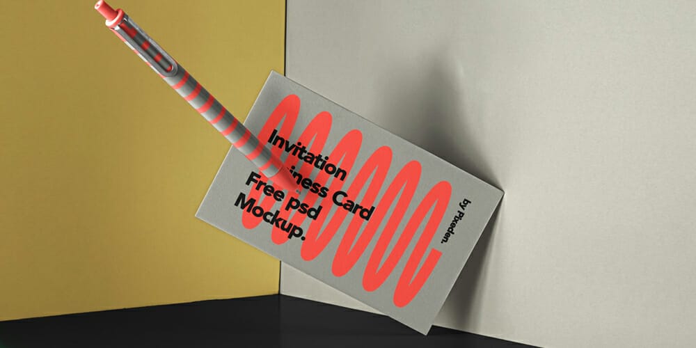 100+ Free Business Card Mockups PSD 32 Invitation Business Card Mockup