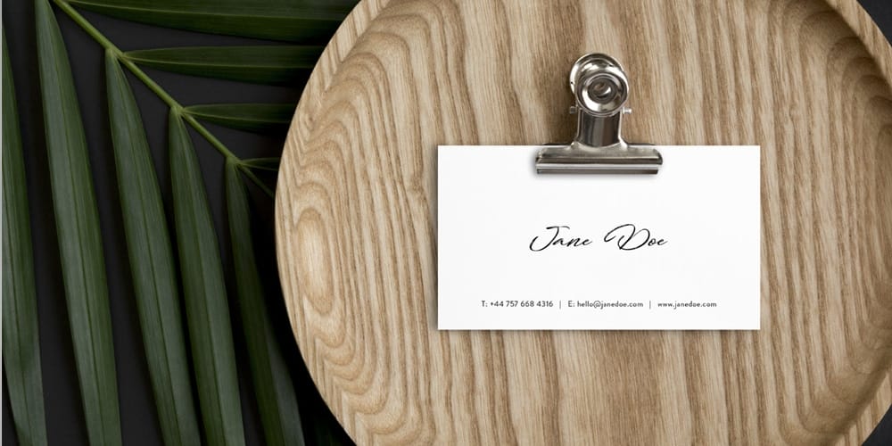 Minimalist Business Card Mockups PSD