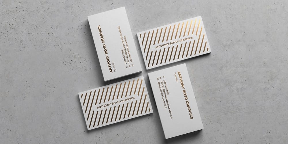 Modern Business Card Showcase Mockup PSD