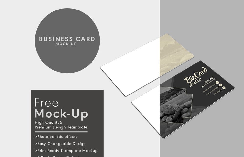 Multiple Business Card Mock Up PSD