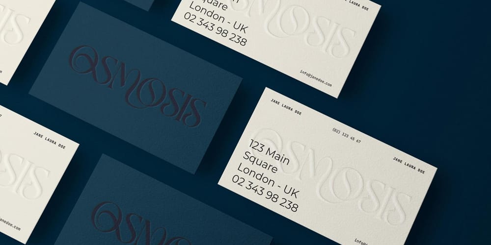 OSMOSIS Business Card Mockup PSD