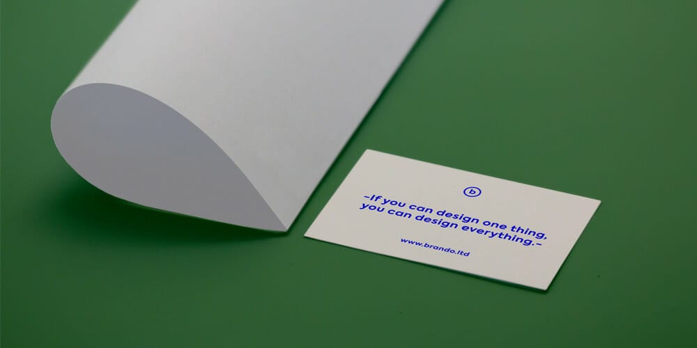 Paper + Business Card Mockup