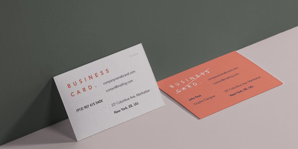 Download 100 Free Business Card Mockups Psd Css Author