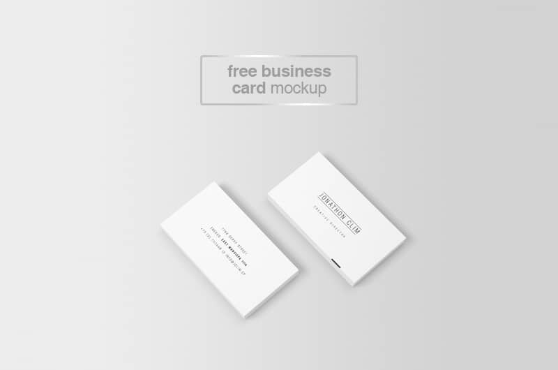 Perspective Business Card Mockup