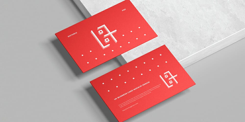 Premium Branding UK Business Card Mockup Design