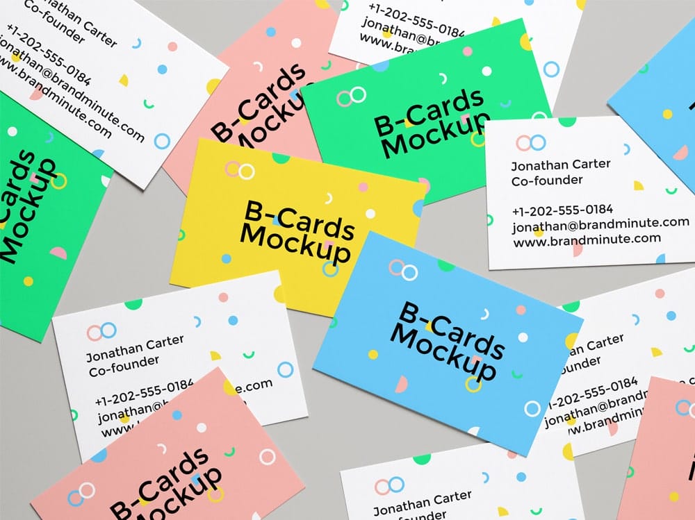 Realistic Business Cards MockUp PSD
