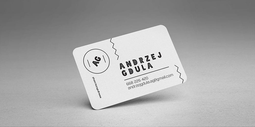 Rounded business cards mockup psd