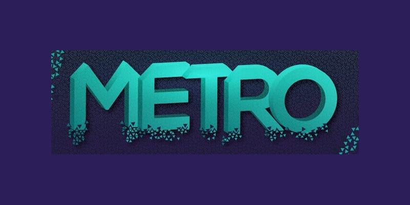 Shattered 3D Geometric Text Effect