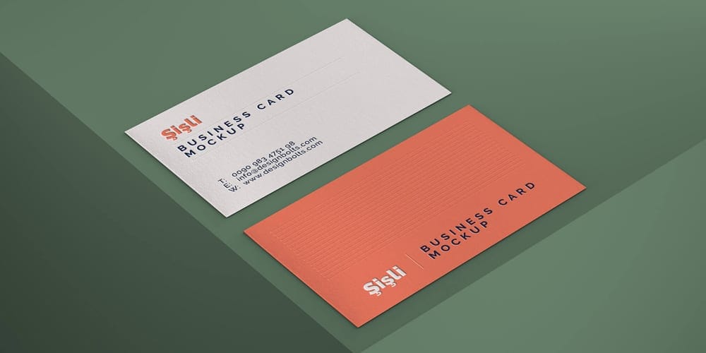 Simple Photorealistic Business Card Mockup