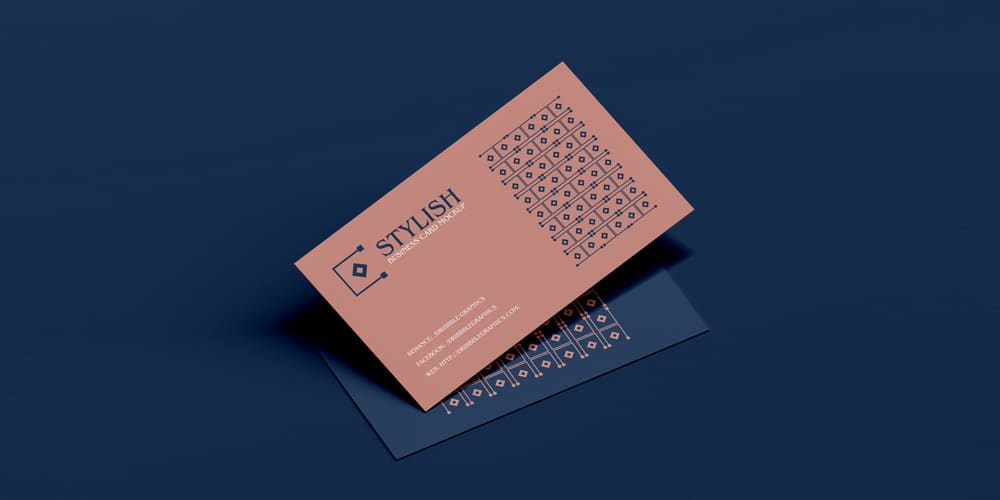 Stylish Business Card Mockup PSD