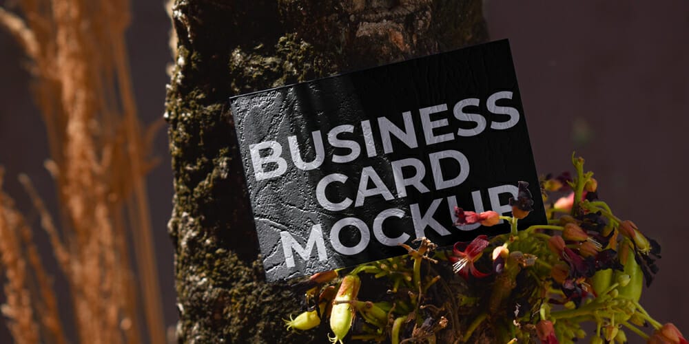 Textured Business Card Mockup