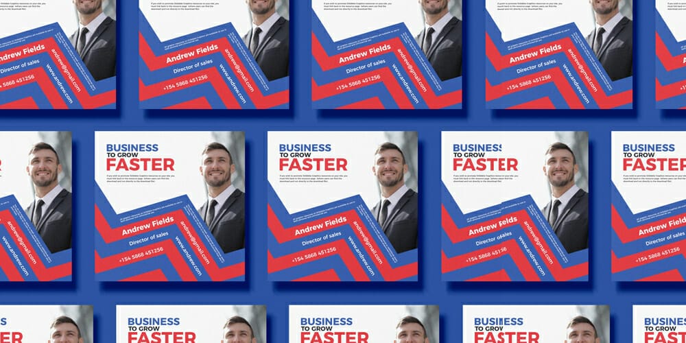 Top View Square Business Card Mockup