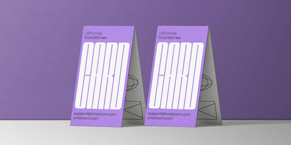 Two Business Card Mockups Front View