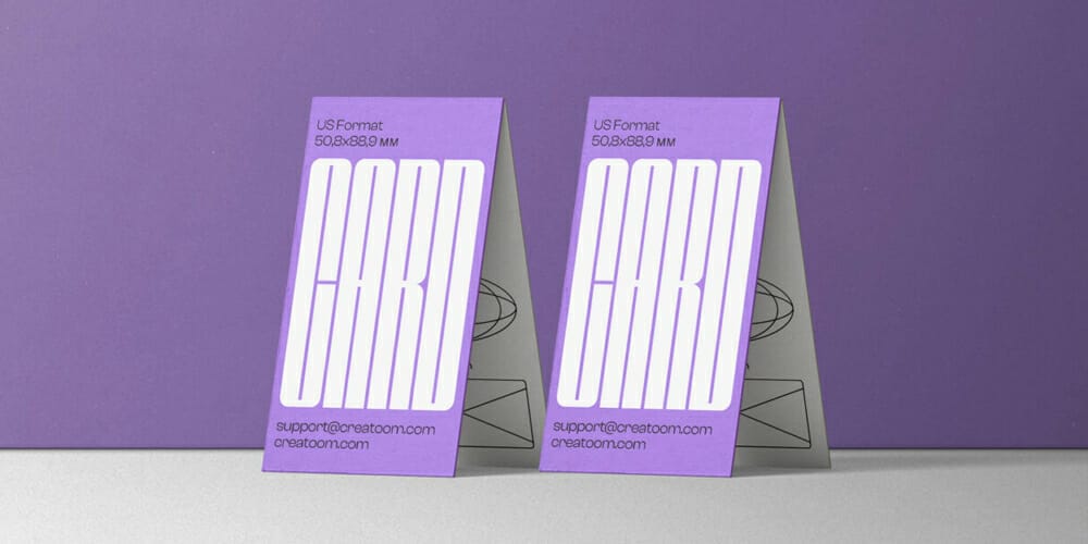 Two Business Card Mockups Front View