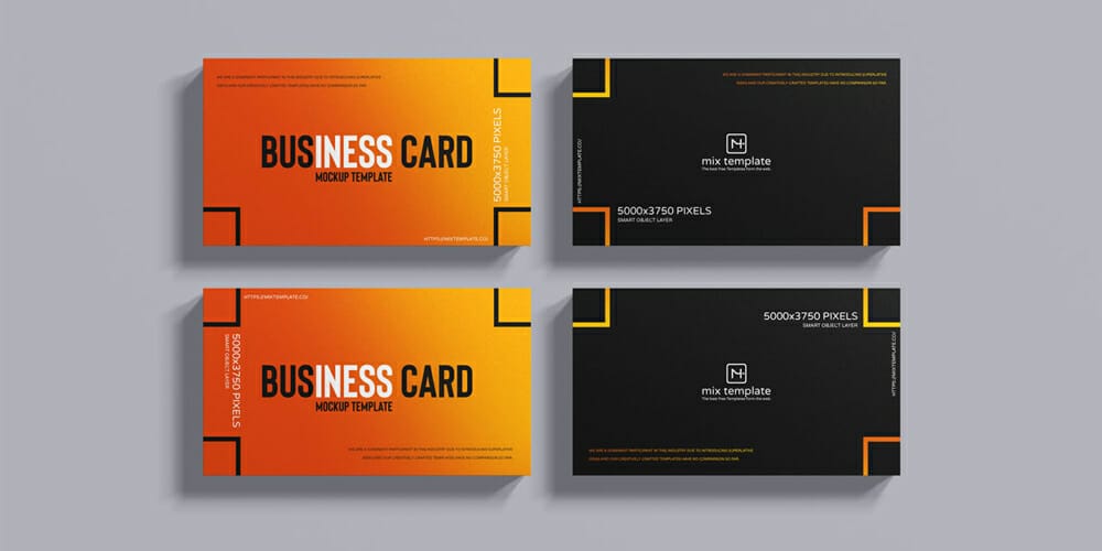 US Size Business Card Mockup Design