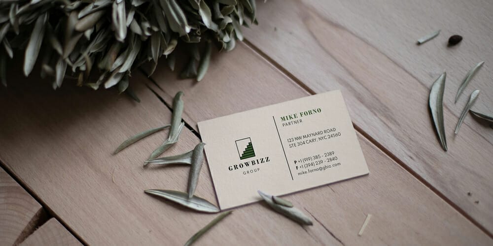 Vintage Business Card Mockup