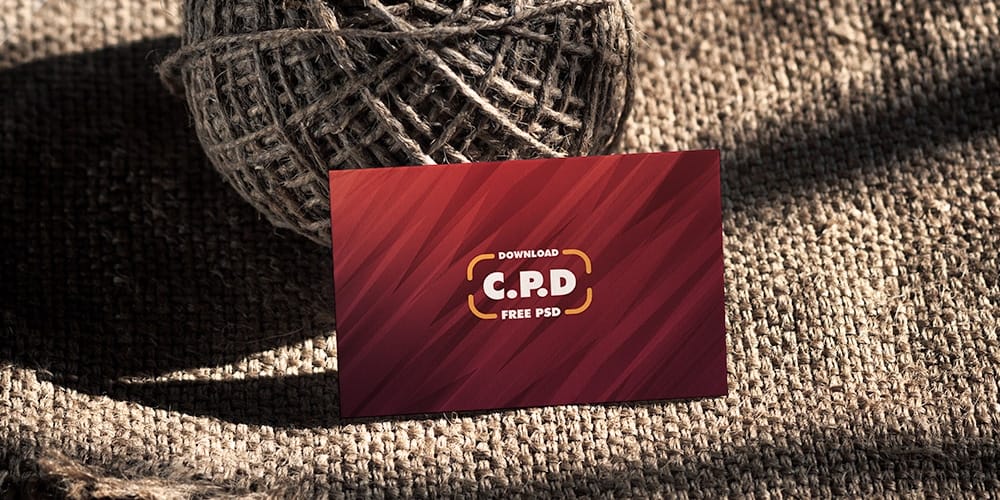 Vintage Front Side Business Card Mockup